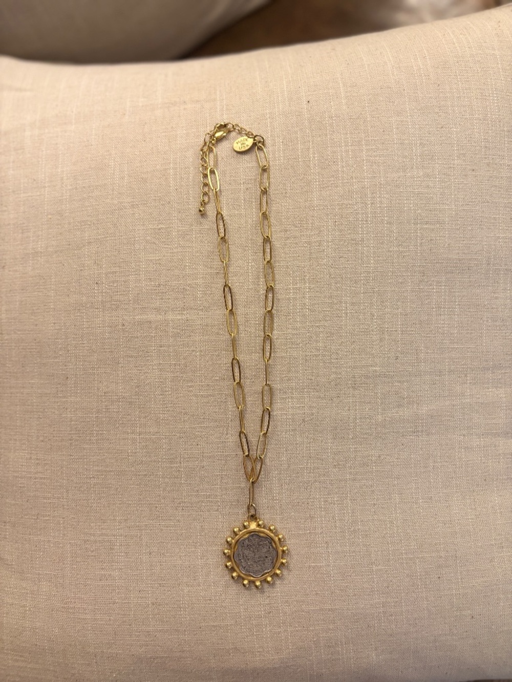 Susan Shaw Malta 1976 Mixed Metal Paperclip Necklace Like New in Box - Picture 5 of 7